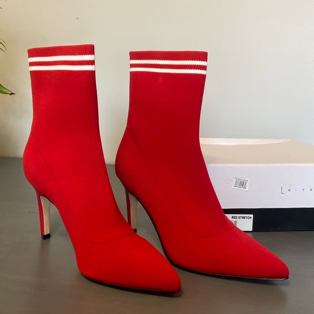 Leith Red Stretch Bootie